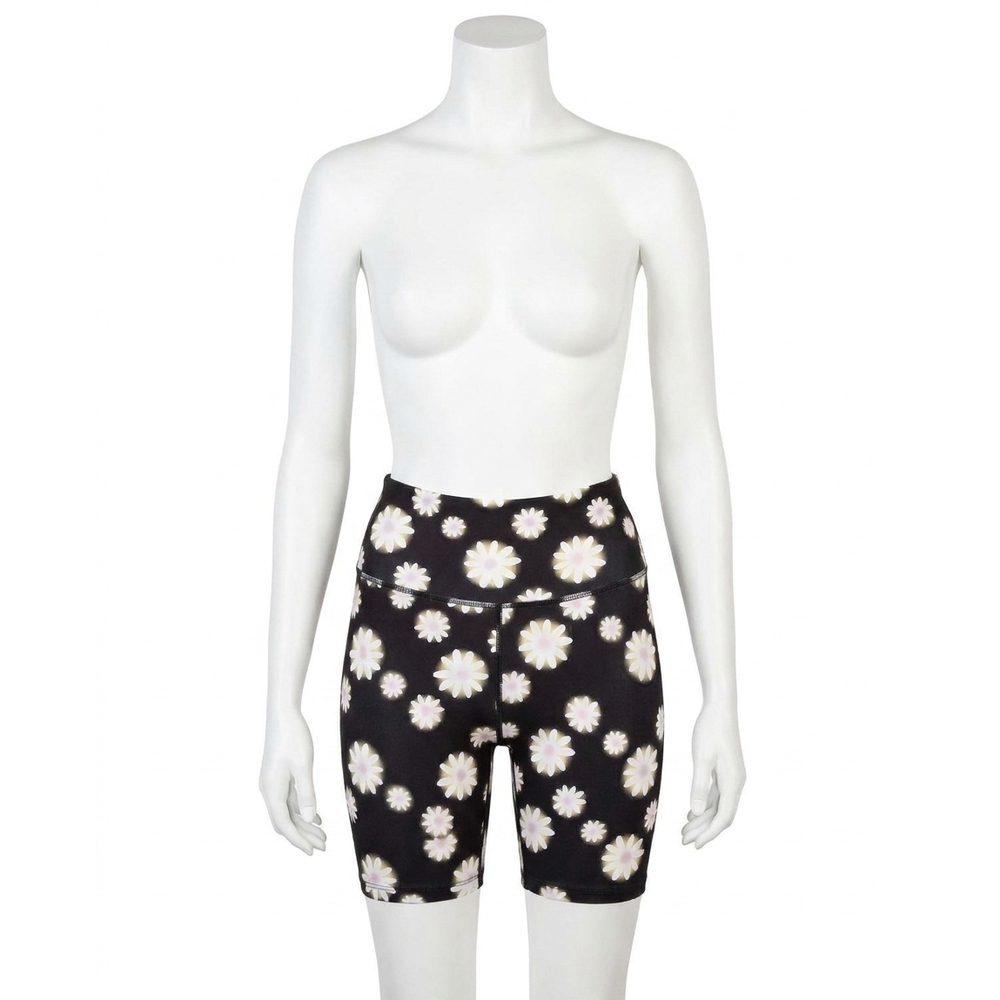 NEW NICOLE MILLER high rise biker short in hazy daisy